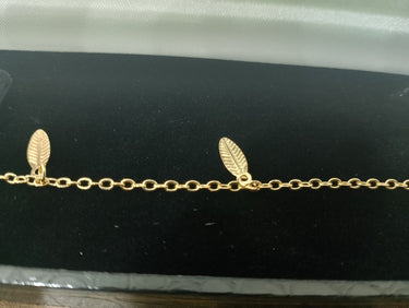 Eternal Spark: Artisanal Brass Anklets in Mesmerizing 18K Gold